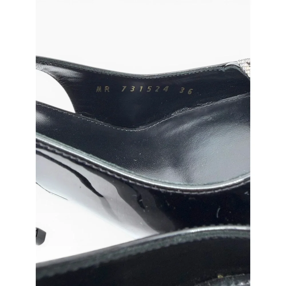 Saint Laurent Luna 105 Patent Leather Slingback Pumps $1,150 - Size 36 / US 6 - Picture 16 of 16